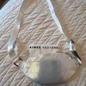Aimee Kestenberg Iridescent Silver Crossbody Bag